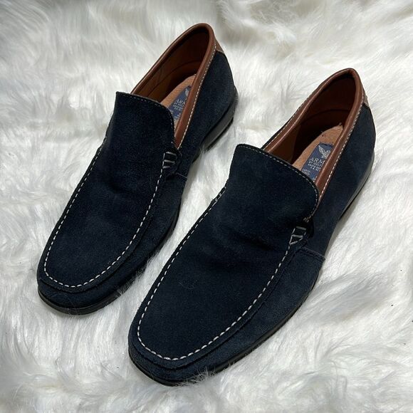 men’s army’s by DELFORS’S Navy blue suede‎ loafers Size 8.5. B79 main image 4